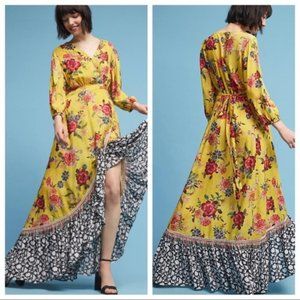 FARM Rio Sunlit Floral Maxi Dress, Yellow, Small